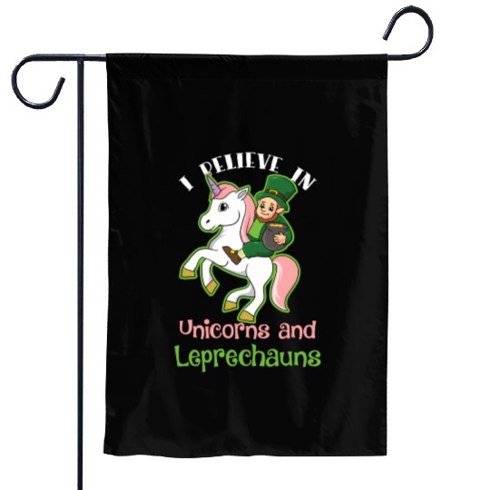 St Patrick'S Day I Believe In Uorns Leprechauns Garden Flags
