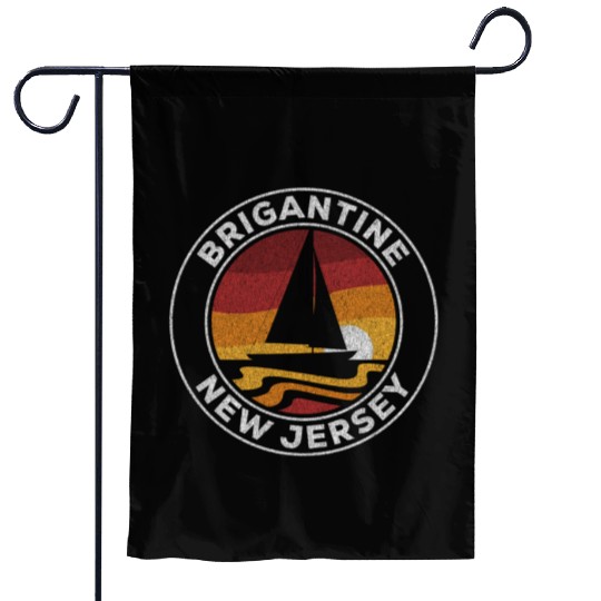 Brigantine New Jersey Sailboat 70S Sunset Garden Flags