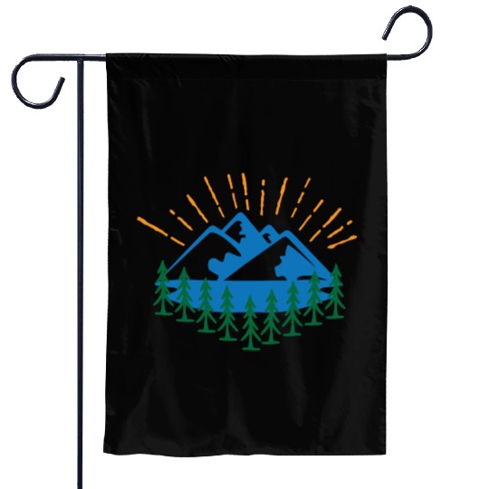 Blue Mountain And Forest Garden Flags