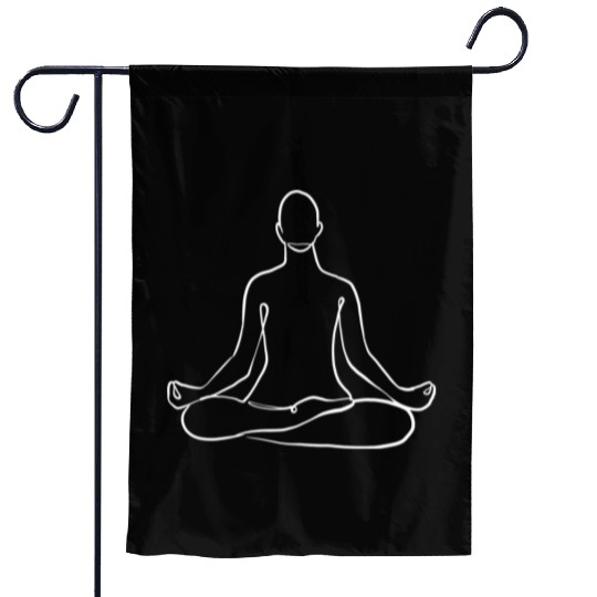 Yoga Teacher Namaste One Line Meditation Buddhism Garden Flags