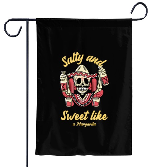 Salty And Sweet Margarita In Mexican Style Garden Flags
