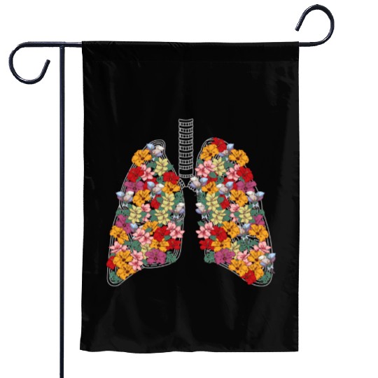 Anatomical Lungs Flowers Medical Science Anatomy Garden Flags