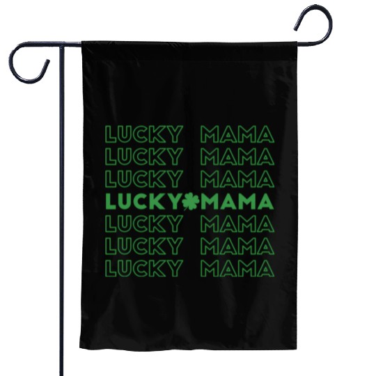 Lucky Mama Shamrock St Patric Day Garden Flags