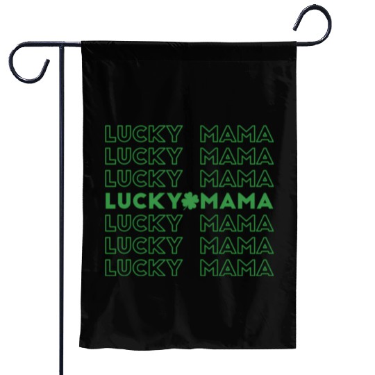 Lucky Mama Shamrock St Patric Day Garden Flags