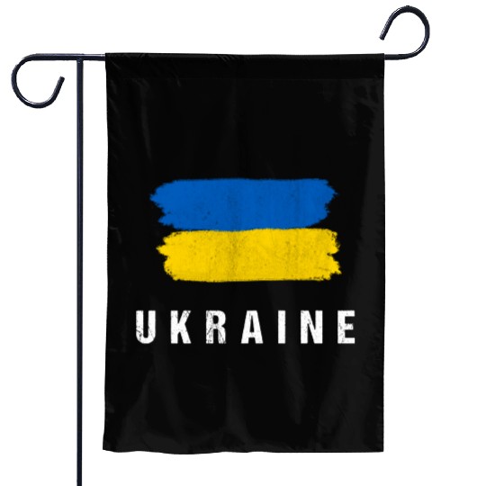 Painted Ukraine Flag Ukrainian Flag Fan Garden Flags