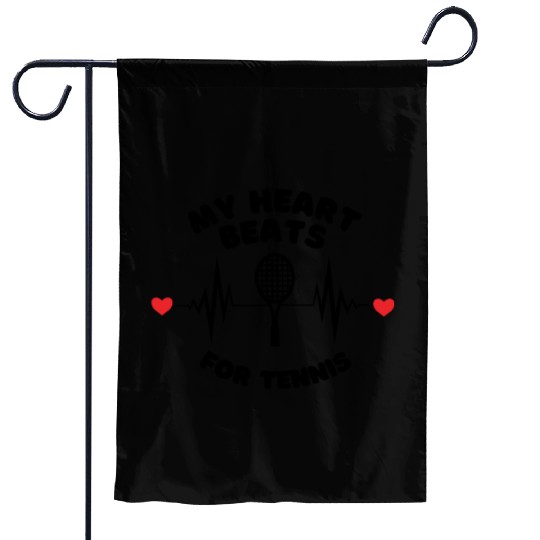 My Heart Beats For Tennis Garden Flags