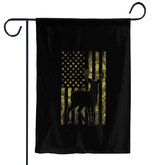 Mule Buck Deer Hunting American Camouflage Usa Garden Flags