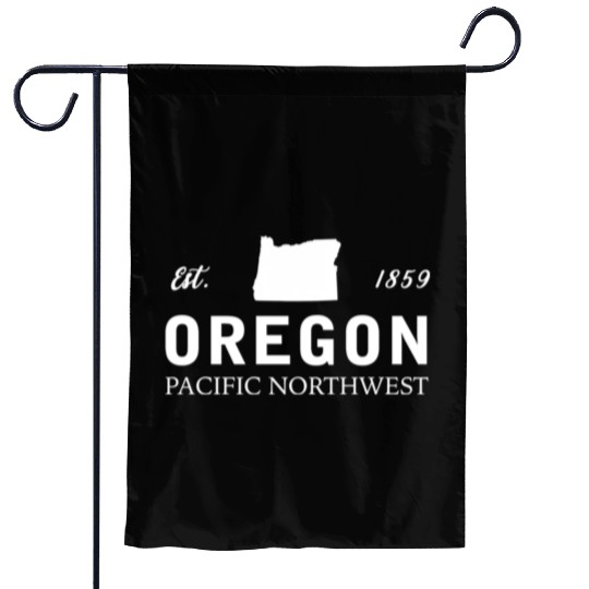 Oregon Est 1859 Pacific Northwest Us Flag Garden Flags