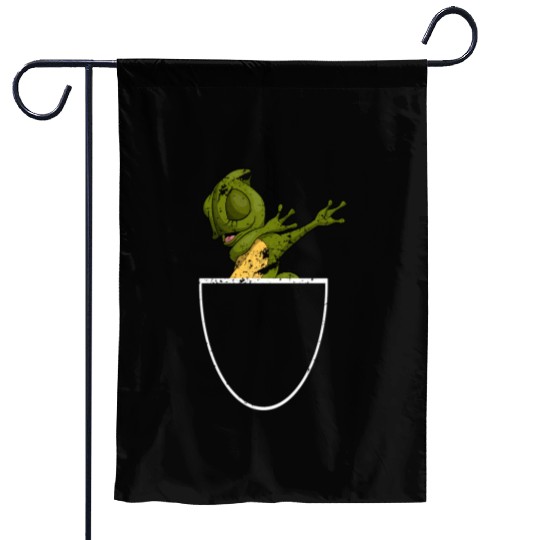 Dabbing Lizard Reptile Animal Pocket Chameleon Garden Flags