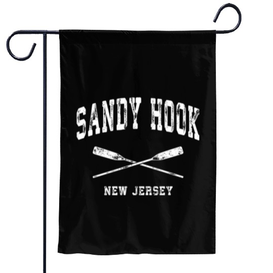 Sandy Hook New Jersey Nautical Crossed Oars Garden Flags