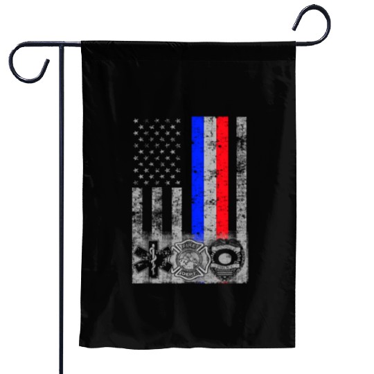 Fireman Police Emt First Responder Flag Garden Flags