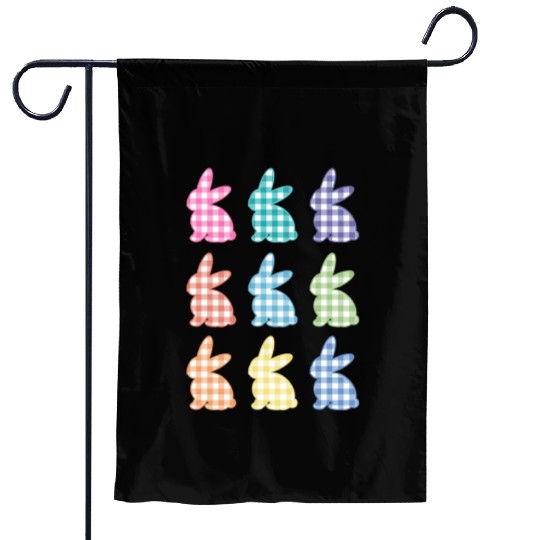 Easters For Plaid Easter Bunny Gingham Garden Flags