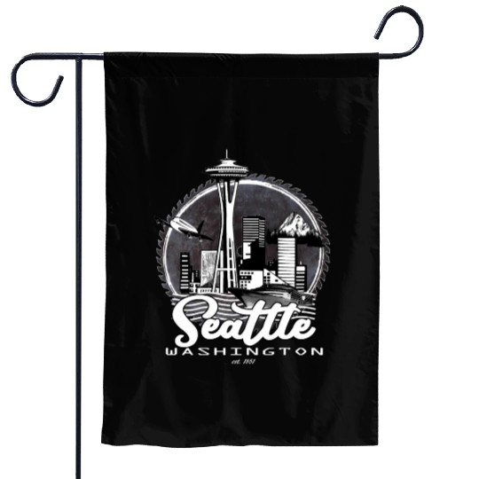 Seattle Pacific Northwest Emerald City Garden Flags