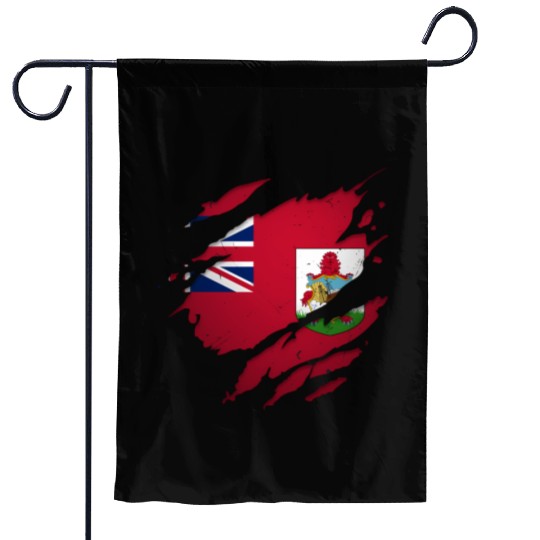 Proud Bermudians Torn Ripped Bermuda Flag Garden Flags