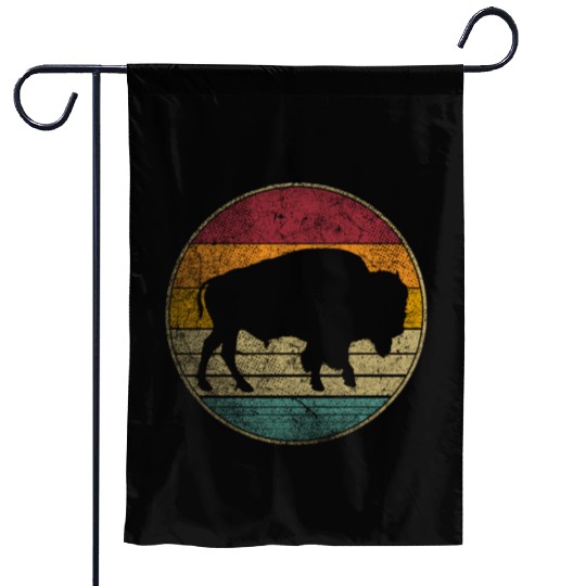 Buffalo Distressed Bison Animal Dad Garden Flags