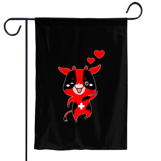 Switzerland Swiss Cow Garden Flags