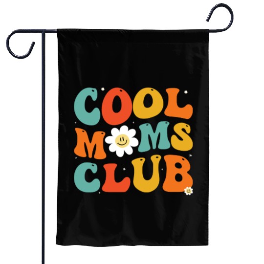 Cool Moms Club Groovy Hippie Theme Mother Day Garden Flags