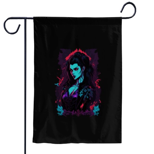 Vampire Girl Garden Flags