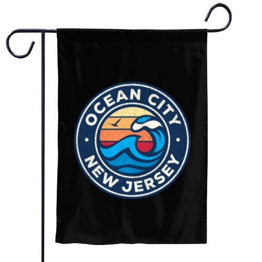 Ocean City New Jersey Nj Nautical Waves Garden Flags