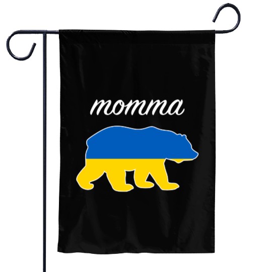 Momma Bear Ukraine Flag Ukrainian Roots Garden Flags