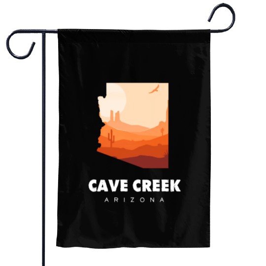 Caving Cave Creek Arizonna For Caveman Hiker Garden Flags