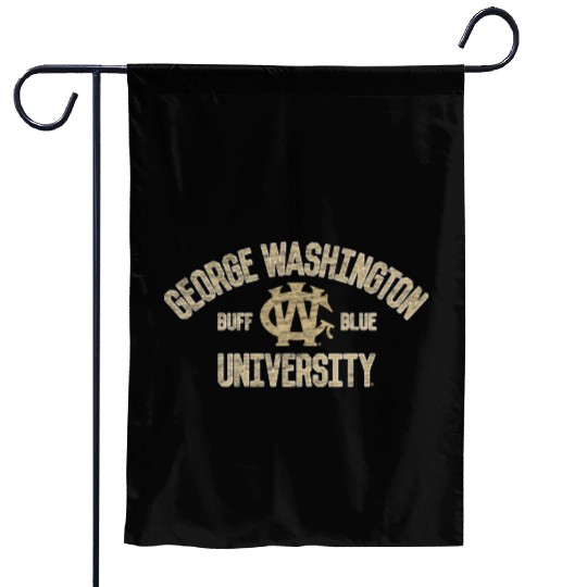 George Washington Colonials Arch Over Team Color Garden Flags