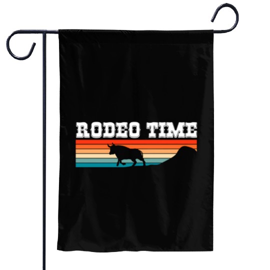 Rodeo Time Cowboy Wild West Horseman Ranch Lasso Garden Flags