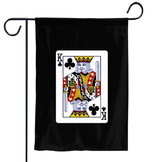 King Of Clubs Playing Card Garden Flags