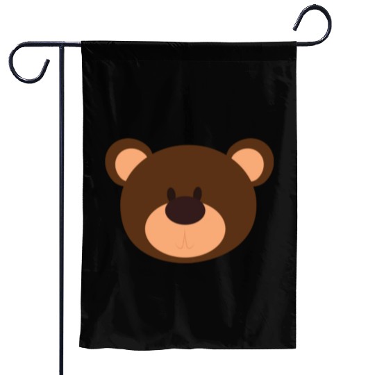 Brown Face Teddy Bear Lover Garden Flags