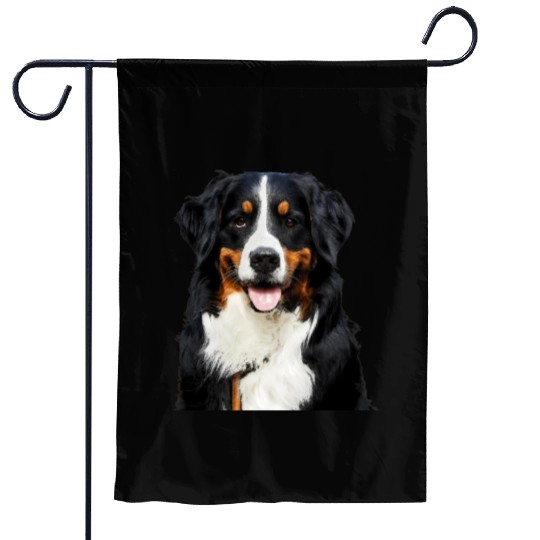 Portrait Of Bernese Mountain Dog Garden Flags