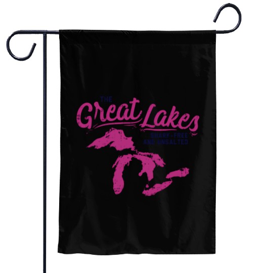 Great Lakes Shark Free Unsalted Summer Vacation Garden Flags