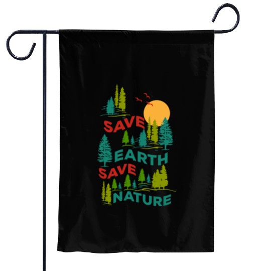 Save Earth Save Nature Garden Flags