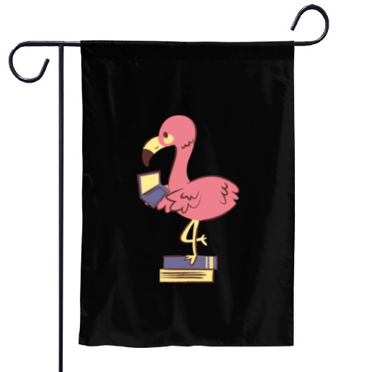 Flamingo Using A Laptop Garden Flags