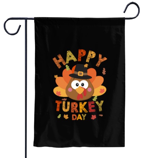 Happy Turkey Day 2021 Autumn Fall Thangiving Garden Flags