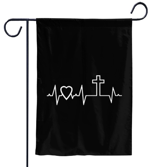 Christian Cross I Love Jesus Easter Resurrection Garden Flags