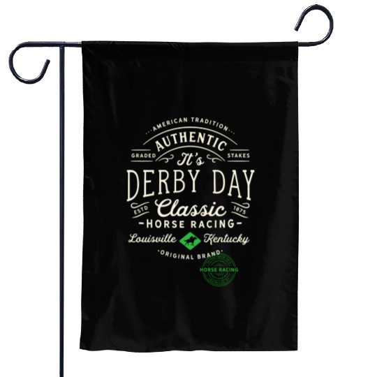 Derby Day Louisville Kentucky Horse Racing Garden Flags
