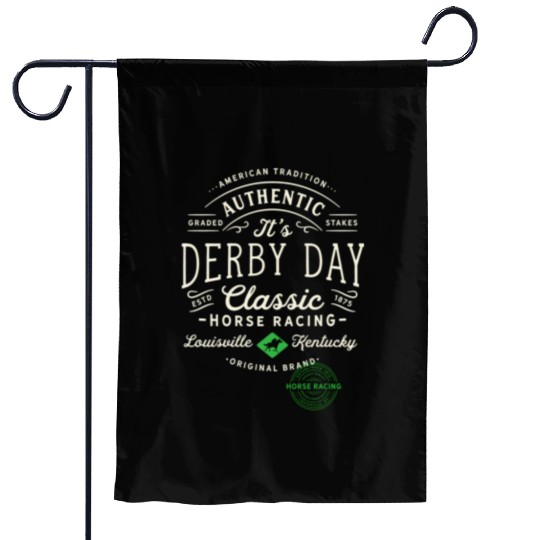 Derby Day Louisville Kentucky Horse Racing Garden Flags