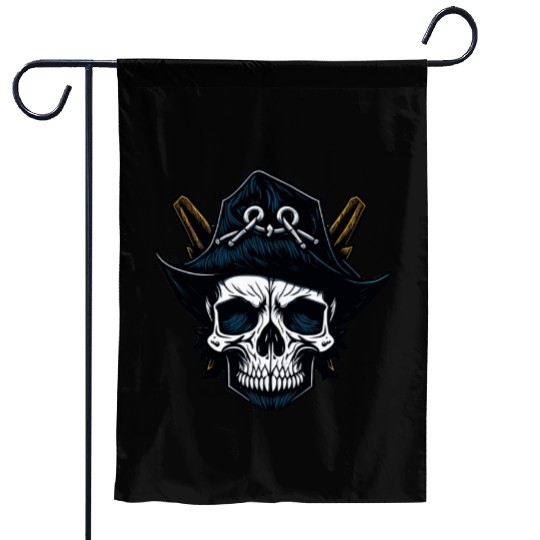 Pirate Jolly Roger distressed Garden Flags