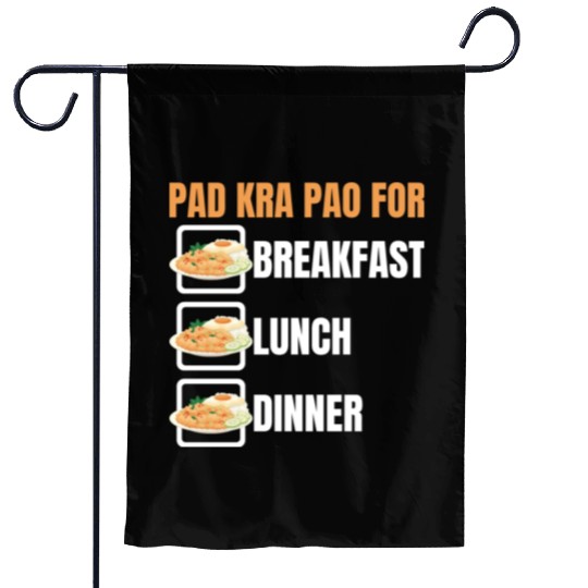 Thai Food Lover Pad Kra Pao Thai Cuisine Garden Flags