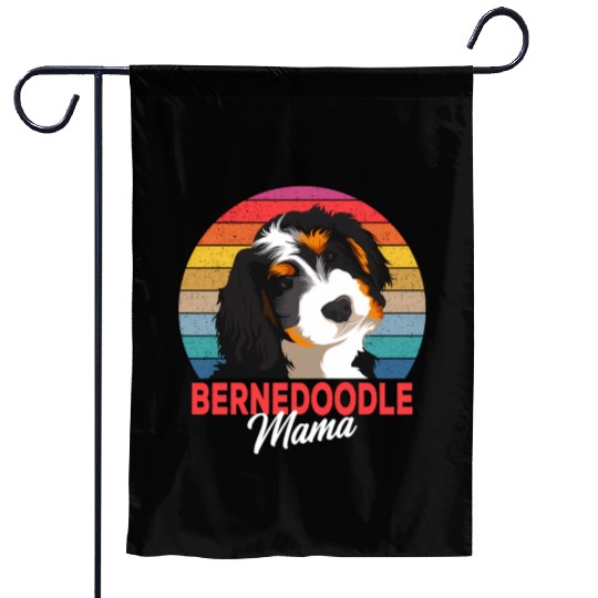 Bernedoodle Mama Dog Mom Owner Garden Flags