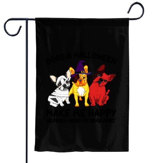 Frenchie Dog Halloween Dog Lover Garden Flags