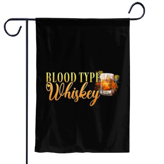 Blood Type Whiskey Cocktail Bartender Garden Flags