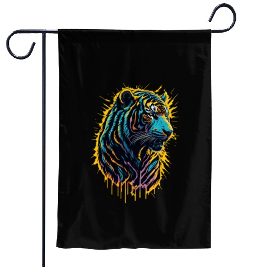 Tiger Neon Garden Flags