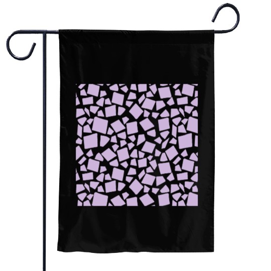 Purple Geometry Pattern Garden Flags