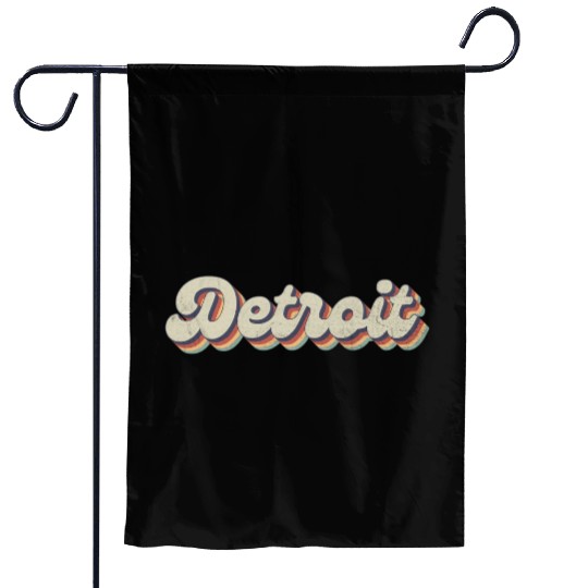 70'S 80'S Usa City - Detroit Garden Flags
