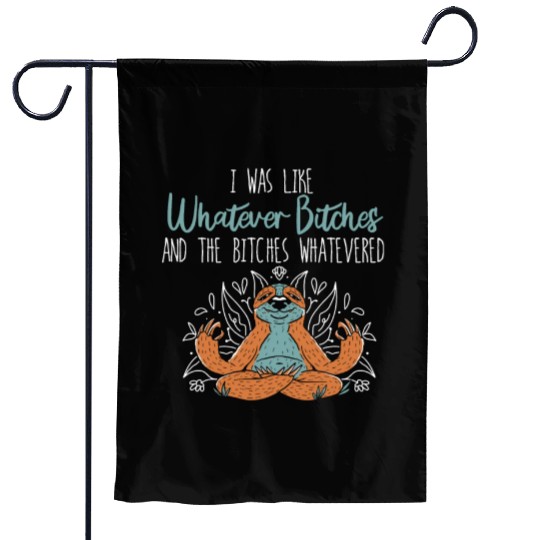 Sloth Humor Sloth Yoga Garden Flags