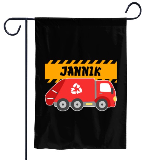Jannik Trash Truck For Collector Ecologist Garden Flags