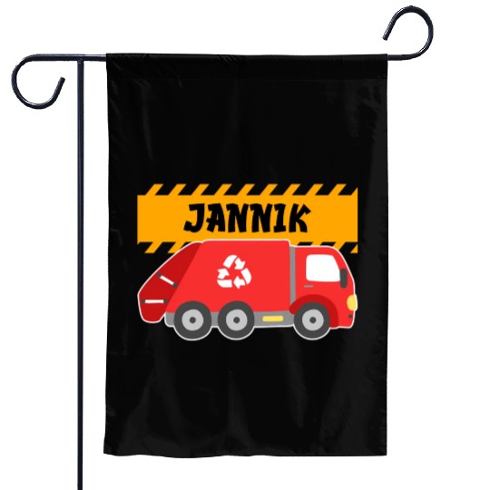 Jannik Trash Truck For Collector Ecologist Garden Flags