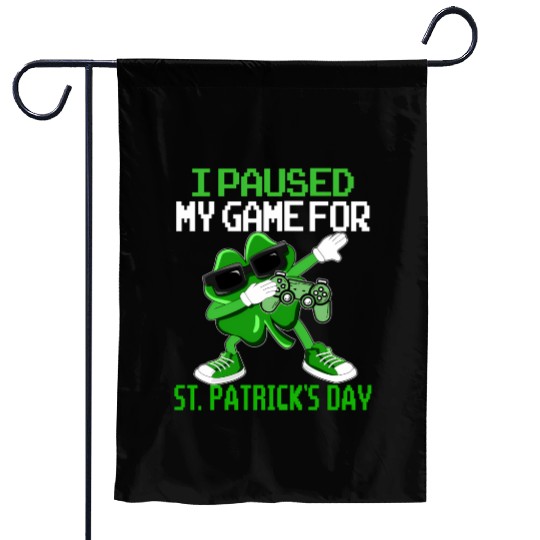 Dabbing Lucky Shamrock St Patric Day Garden Flags
