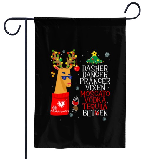 Dasher Dancer Prancer Alcohol Dasher Dancer Wo'S Garden Flags